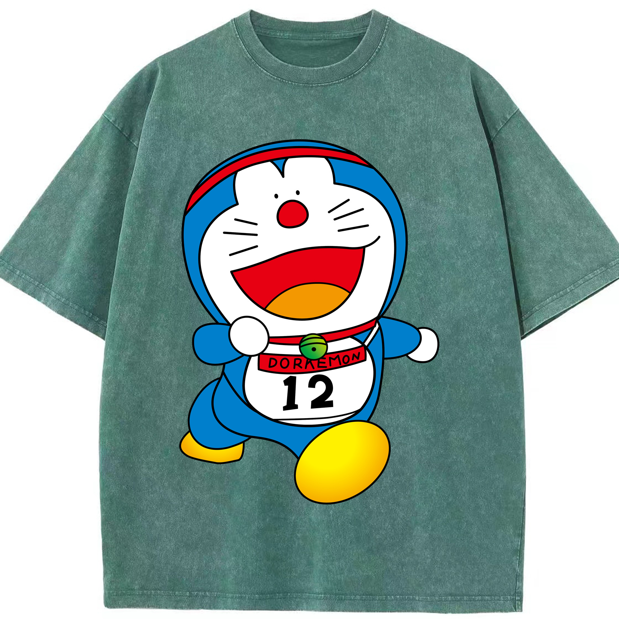 （画像用） ドラえもん Doraemon 綿100% ヴィンテージ風 半袖Tシャツ（フロントプリント）